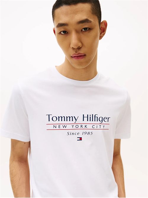 t-shirt man white TOMMY HILFIGER | MW0MW38621YBR